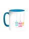Ramadan Lanterns Printed Coffee Mug Turquoise/White 11ounce