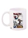 Printed Ceramic Coffee Mug White/Green/Red 11ounce