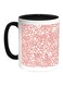 Flowers Motifs Printed Coffee Mug Red/White/Black 11ounce
