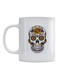Skull Printed Ceramic Mug White/Yellow/Blue