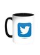 Twitter Printed Coffee Mug Black/White 11ounce