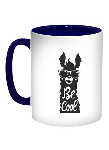 Be Cool Printed Coffee Mug Grey/White/Blue