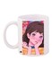 Cartoon Printed Coffee Mug White/Pink/Brown 11ounce
