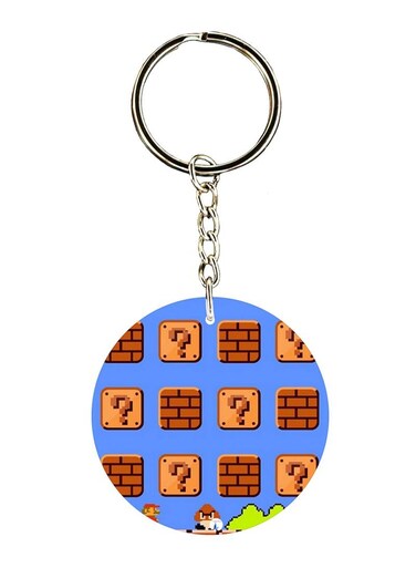 Super Mario Game Printed Keychain