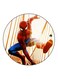 Spiderman Printed Fridge Magnet Beige/Red/Blue 5.5cm