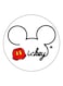 Mickey Printed Fridge Magnet White/Black/Red