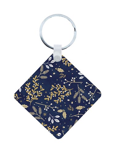 Flowers Wooden Keychain