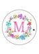 Letter M Printed Fridge Magnet Multicolour