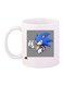 Printed Sonic Mug White/Blue/Grey