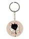 Double Sided Cat Printed Keychain