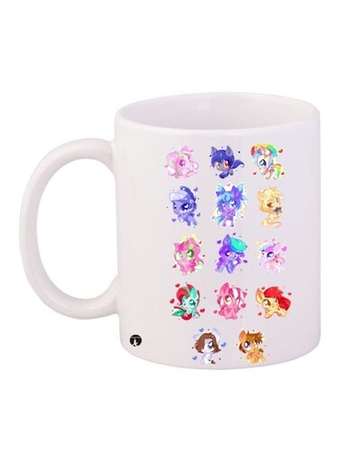 My Little Pony Printed Coffee Mug White/Blue/Pink 11ounce