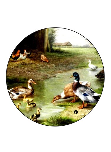 Vintage Art Printed Fridge Magnet Multicolour