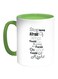English Quote Printed Coffee Mug White/Green 11ounce