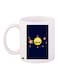 Sun And Star Printed Coffee Mug White/Blue/Yellow