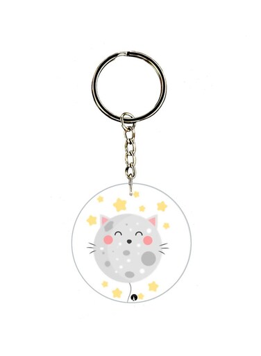 Cartoon Printed Dual Sided Keychain