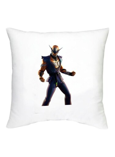 Fortnite Character Printed Decorative Cushion White/Blue/Orange 16x16inch