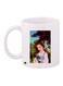 Cartoon Printed Coffee Mug White/Brown/Blue 11ounce