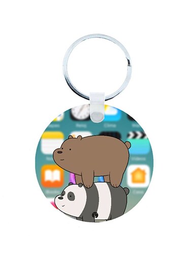 We Bare Bears Wooden Keychain