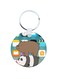 We Bare Bears Wooden Keychain
