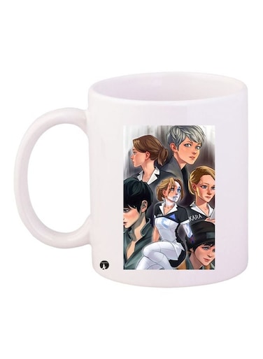 Anime Girls Themed Coffee Mug White/Black/Cream 11ounce