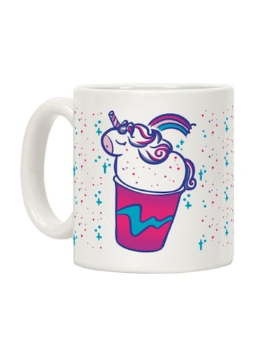 Unicorn Frapp Printed Ceramic Coffee Mug White