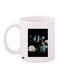 Cartoon Printed Coffee Mug White/Black/Blue 11ounce