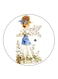 Girl Printed Fridge Magnet Multicolour
