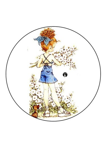 Girl Printed Fridge Magnet Multicolour