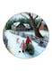 Winter Printed Fridge Magnet White/Brown/Green 5.5cm