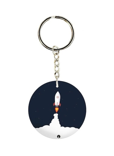 Rocket Printed Keychain