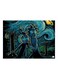 Animated Themed Metallic Plate Blue/Black 20x15cm