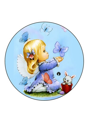 Girl Printed Fridge Magnet Multicolour