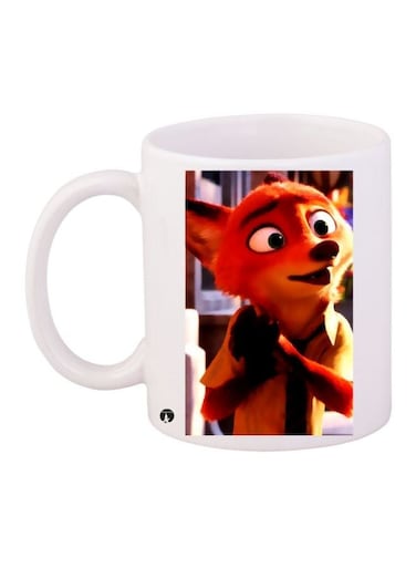 Cartoon Printed Coffee Mug White/Red/Black 11ounce