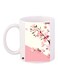 Floral Printed Coffee Mug White/Pink/Beige 11ounce