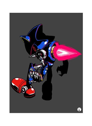 Video Game Sonic Metal Plate Poster Multicolour 15x20centimeter
