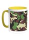 Army Clothing Printed Coffee Mug Yellow/White/Maroon