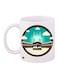 Mecca Printed Coffee Mug White/Beige/Blue 11ounce