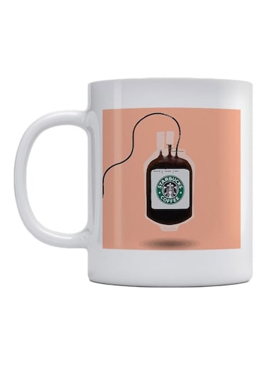 Starbucks Printed Ceramic Mug Pink/Red/White