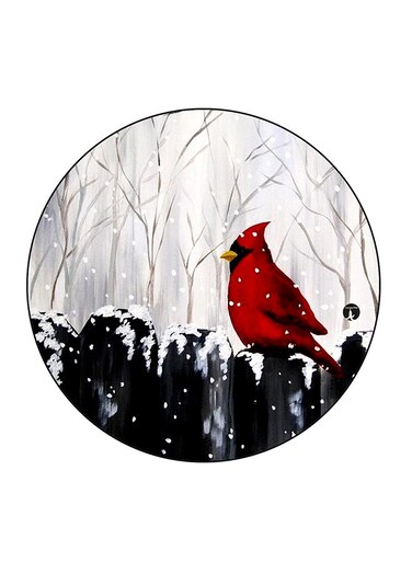Bird Printed Fridge Magnet Multicolour 5.5 x 5.5cm