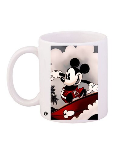 Mickey Mouse Printed Coffee Mug White/Red/Black