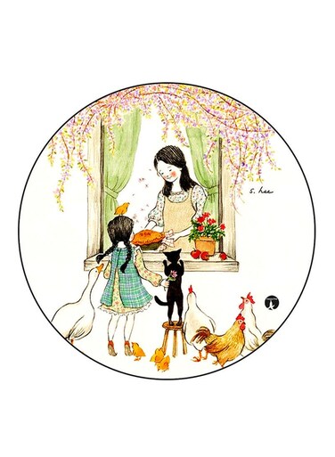 Family Printed Fridge Magnet Multicolour