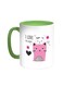 I Love My Mom Printed Coffee Mug Green/White 11ounce