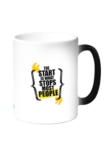 Proverbs And Sayings Printed Coffee Mug White Black 11 ounce