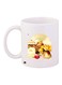 Cartoon Tea Printed Coffee Mug White/Gold/Yellow 11ounce