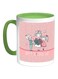 Happy Mother's Day Printed Coffee Mug Green/White/Pink 325ml