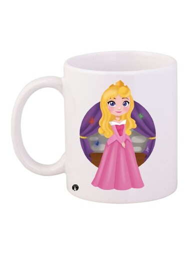 Princess Aurora Printed Coffee Mug White/Pink/Purple