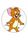 Tom And Jerry Printed Fridge Magnet Round Multicolour