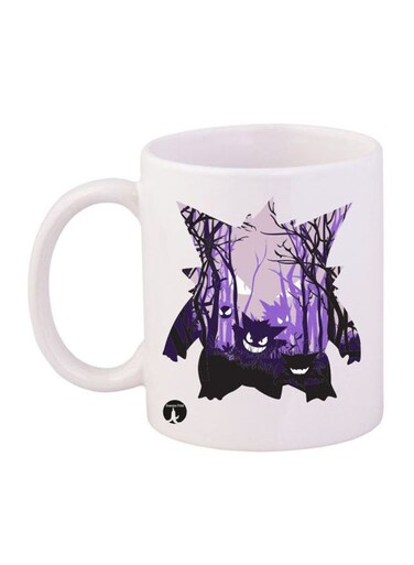 Pokemon Printed Mug White/Purple/Black