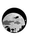 Moon Printed Fridge Magnet Multicolour 5.5 x 5.5cm