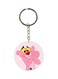 Pink Panther Design Keychain Pink/Silver/Yellow